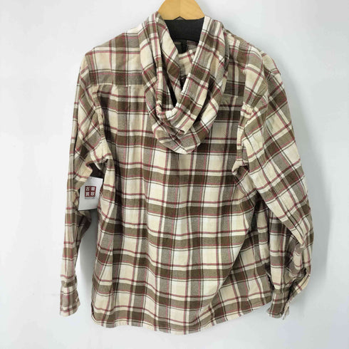 エディーバウアー Eddie Bauer チェック柄 ハーフジッププルオーバーパーカー メンズ import:L