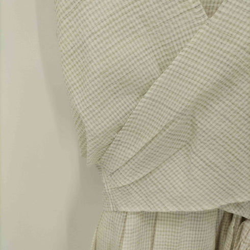 デミルクスビームス Demi-Luxe BEAMS 17SS シアサッカーギンガムチェックワンピース レディース JPN:38