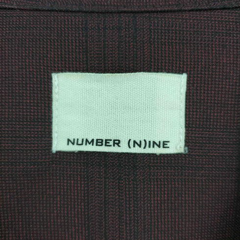 N NUMBER ダークシャドーチェック ビッグオープンカラーシャツ メンズ JPN:2
