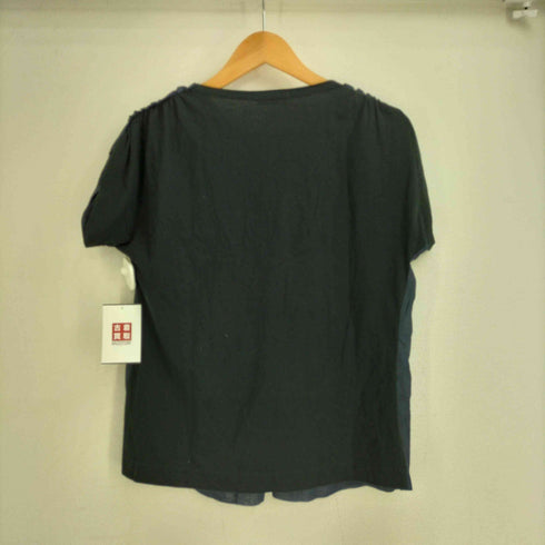 トリココムデギャルソン tricot COMME des GARCONS 14ss 立体フラワー刺繍 前シアー ギャザーカットソー レディース