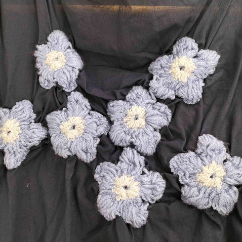 トリココムデギャルソン tricot COMME des GARCONS 14ss 立体フラワー刺繍 前シアー ギャザーカットソー レディース