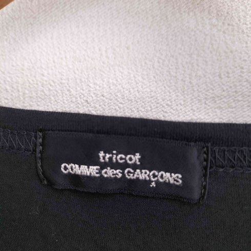 トリココムデギャルソン tricot COMME des GARCONS 14ss 立体フラワー刺繍 前シアー ギャザーカットソー レディース