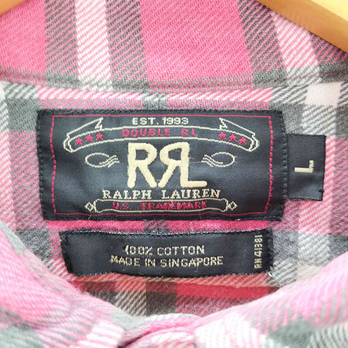 ダブルアールエルラルフローレン RRL RALPH LAUREN 90S 三ツ星タグ ヘビーネルシャツ メンズ JPN:L