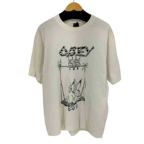 オベイ OBEY フロントプリント S/S Tシャツ メンズ import:L
