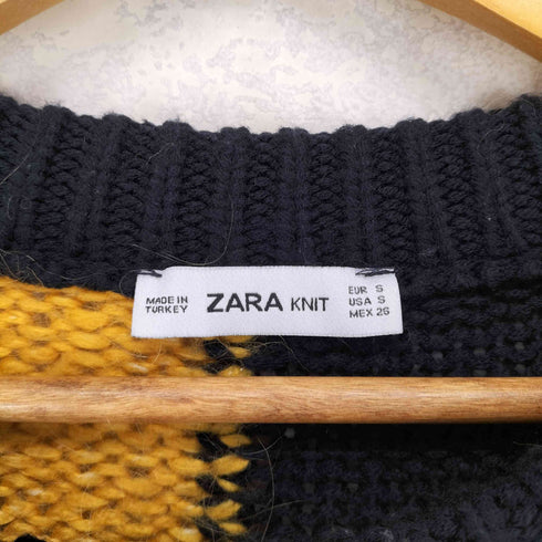 ザラ ZARA マルチカラークルーネックニット レディース import:S
