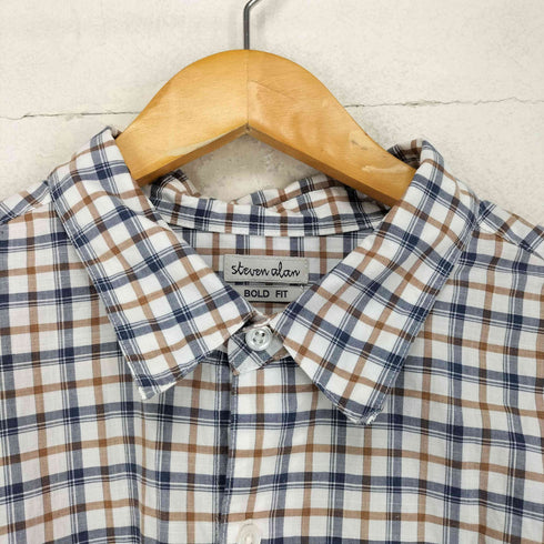 スティーブンアラン Steven Alan SOKTAS CHECK BOX REGULAR COLLAR SHIRT-BOLD メンズ JPN:XL