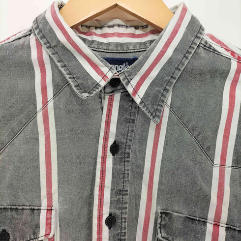 ラングラー Wrangler USA製 ストライプ ウエスタン L/S シャツ メンズ 171/2-36