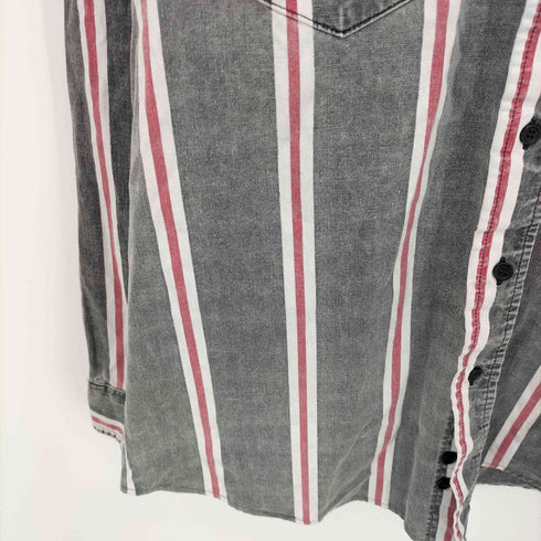 ラングラー Wrangler USA製 ストライプ ウエスタン L/S シャツ メンズ 171/2-36