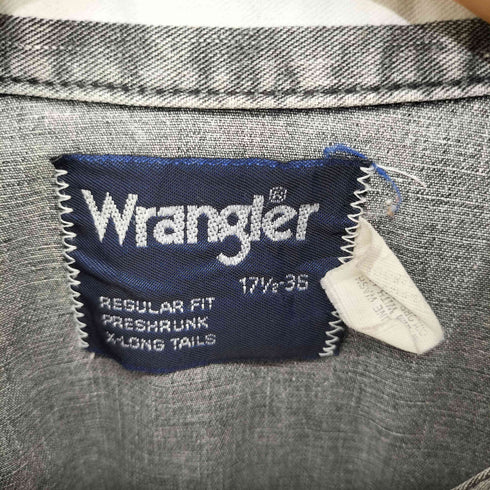 ラングラー Wrangler USA製 ストライプ ウエスタン L/S シャツ メンズ 171/2-36
