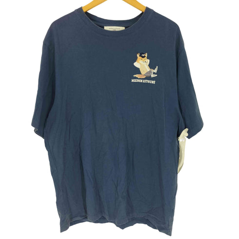 メゾンキツネ MAISON KITSUNE 22AW Small Dressed Fox スモール ドレス フォックス プリント Tシャツ メンズ import:S