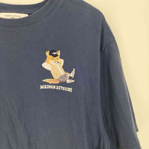 メゾンキツネ MAISON KITSUNE 22AW Small Dressed Fox スモール ドレス フォックス プリント Tシャツ メンズ import:S