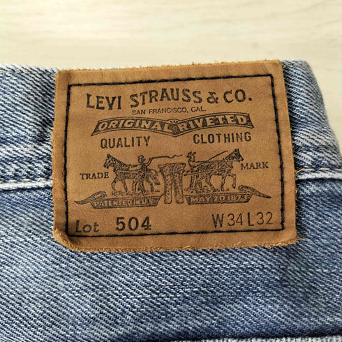 リーバイス Levis 504 STRAIGHT 裏3073刻印 ジップフライ デニムパンツ メンズ W34 L32