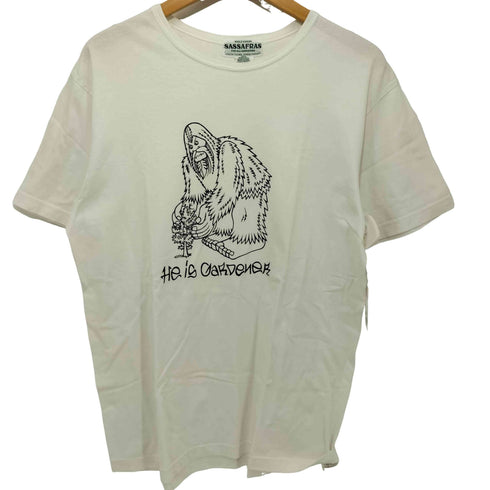 ササフラス SASSAFRAS He Is Gardebder プリントtシャツ メンズ import:M