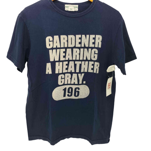 ササフラス SASSAFRAS 5段 フロントプリントtシャツ メンズ import:M
