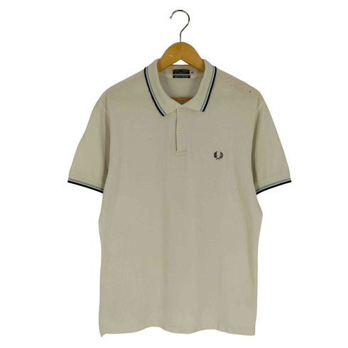 フレッドペリー FRED PERRY SPORTWEAR 英国製 旧タグ 復刻 ロゴ 刺繍 リブ ライン 鹿の子 ポロシャツ メンズ import:M