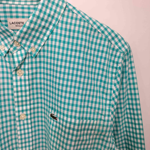 ラコステ LACOSTE ギンガムチェック L/Sボタンダウンシャツ メンズ S/M