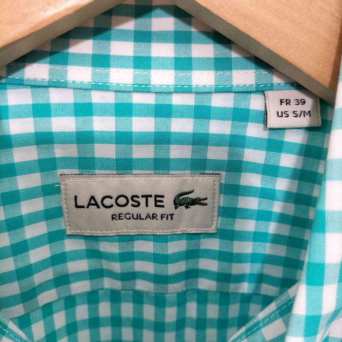 ラコステ LACOSTE ギンガムチェック L/Sボタンダウンシャツ メンズ S/M