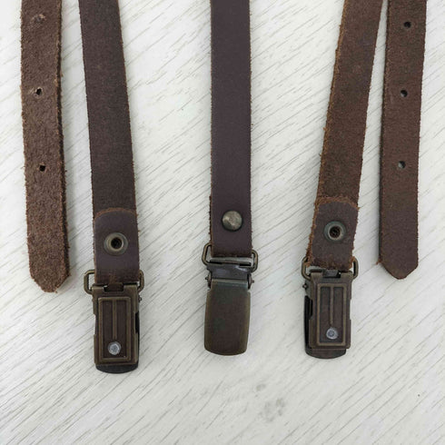 EURO VINTAGE ユーロヴィンテージ レザー サスペンダー メンズ