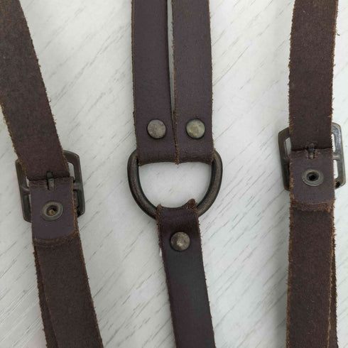 EURO VINTAGE ユーロヴィンテージ レザー サスペンダー メンズ