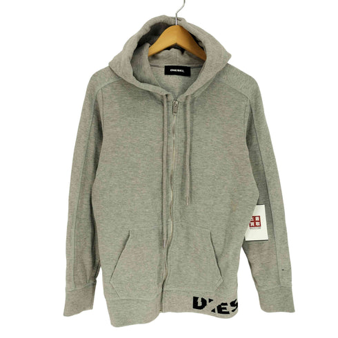 ディーゼル DIESEL S-ELECTRUM SWEATSHIRT リブ ロゴ ジップアップ パーカー メンズ import:XS