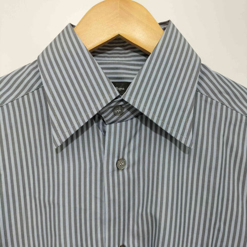 エルメネジルドゼニア Ermenegildo Zegna ストライプ レギュラーカラーシャツ メンズ JPN:S
