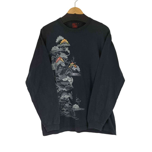 ドロボウニッキ 泥棒日記 フロントプリント L/S Tシャツ メンズ L