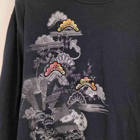 ドロボウニッキ 泥棒日記 フロントプリント L/S Tシャツ メンズ L