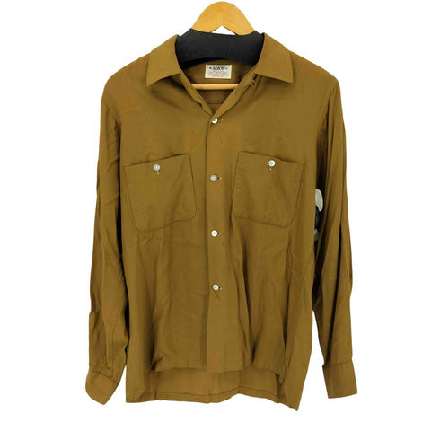 アロー ARROW 60S USA製 レーヨンオープンカラーシャツ メンズ