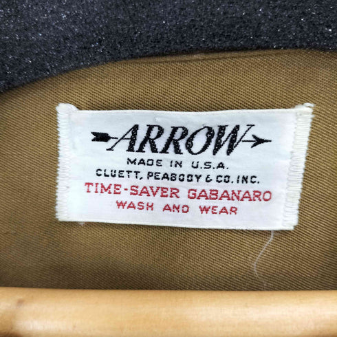 アロー ARROW 60S USA製 レーヨンオープンカラーシャツ メンズ