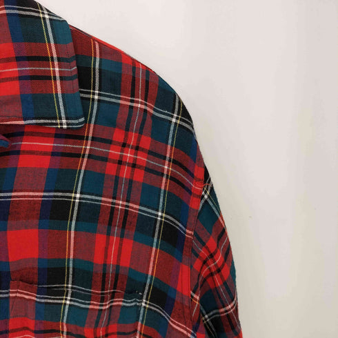 60S Kempton MACYS ケンプトン メイシーズ オープンカラー タータンチェックシャツ ボックスシルエット メンズ import:L