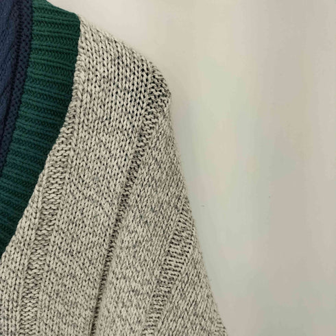 MARK HONORS COLLECTION USA製 100% HIHGLAND COTTON チルデンニット メンズ import:L