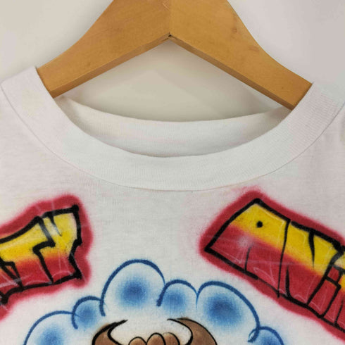 ヘインズ Hanes 80s USA製 シングルステッチ キャラクタープリント Tシャツ メンズ import:L