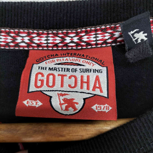 GOTCHA ロゴ刺繍 クルーネックスウェット メンズ JPN:M