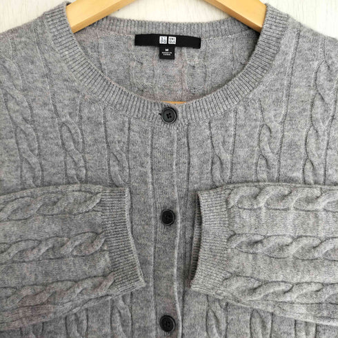 ユニクロ UNIQLO ケーブルクルーネックカーディガン レディース JPN:M