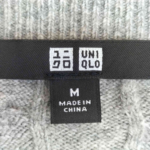 ユニクロ UNIQLO ケーブルクルーネックカーディガン レディース JPN:M