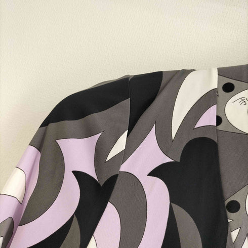エミリオプッチ EMILIO PUCCI プッチ 柄 Vネック ベルテッド レーヨンワンピース レディース I 40