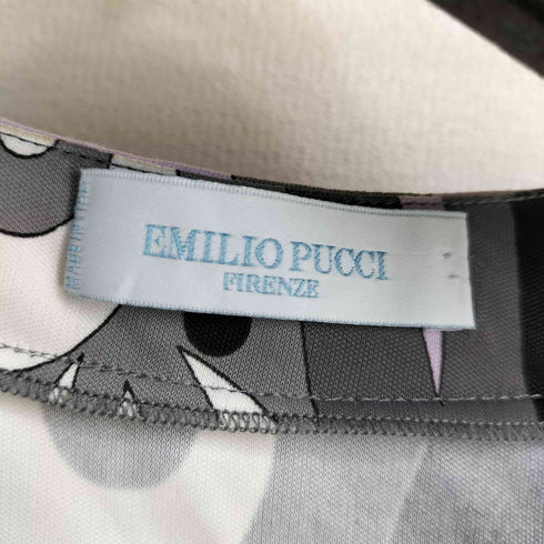 エミリオプッチ EMILIO PUCCI プッチ 柄 Vネック ベルテッド レーヨンワンピース レディース I 40