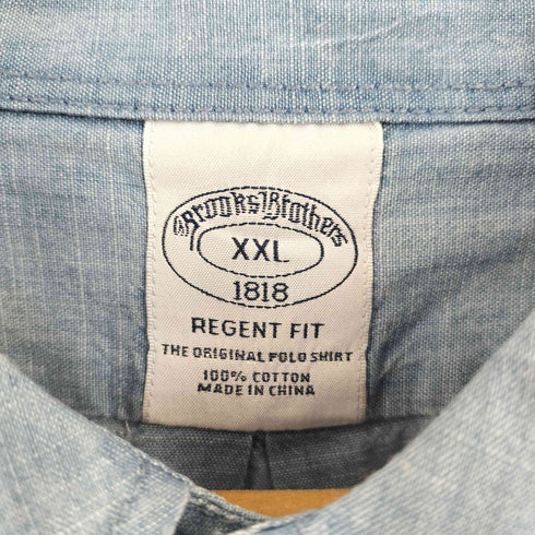 ブルックスブラザーズ BROOKS BROTHERS 1818 REGENT FIT シャンブレーBDシャツ メンズ import:XXL