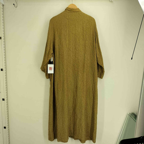 ヨーガンレール Jurgen Lehl シルクコットン エンボスシワ加工 ロングコート レディース M