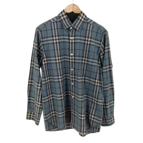 バーバリーロンドン BURBERRY LONDON ノバチェック コットンL/Sシャツ メンズ import:M