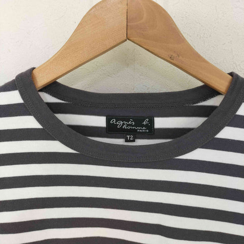 アニエスベーオム Agnes b.homme L/S クルーネックボーダーTシャツ メンズ T2