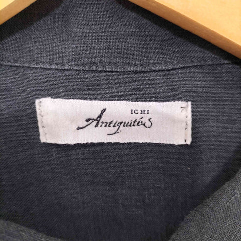 イチ ICHI Antiquites リネン タックシャツワンピース レディース