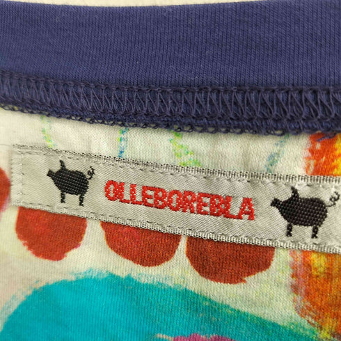 アルベロベロ OLLEBOREBLA ミュージアムシリーズ 美術館 総柄 七分袖カットソー ブタさん レディース