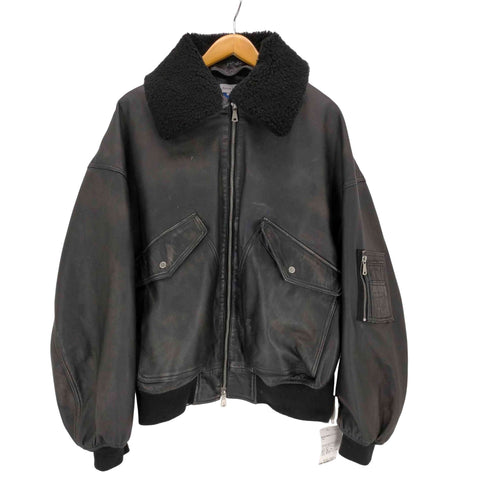 メゾンスペシャル MAISON SPECIAL 24AW Sheep Leather Mouton Prime-Over G-1 Flight Jacket メンズ JPN:2