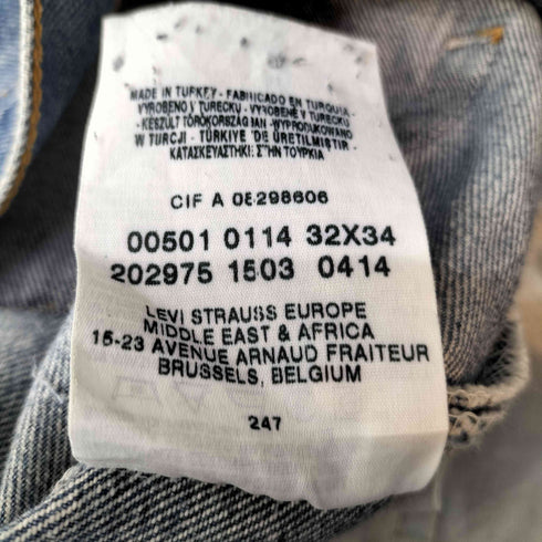 リーバイス Levis 00S トルコ製 501 247刻印 ユーロ ボタンフライ デニムパンツ メンズ W32 L34