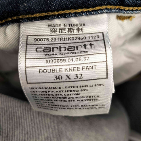 カーハートワークインプログレス Carhartt WIP DOUBLE KNEE PANT stone washed メンズ 30×32