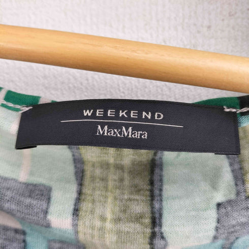 ウィークエンドマックスマーラ Weekend Max Mara 幾何学総柄 変形 Aライン ベルテッド半袖ワンピース レディース XXL