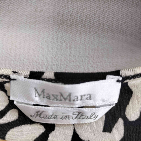 マックスマーラ MAX MARA 白タグ イタリア製 総柄 カシュクールカットソー レディース