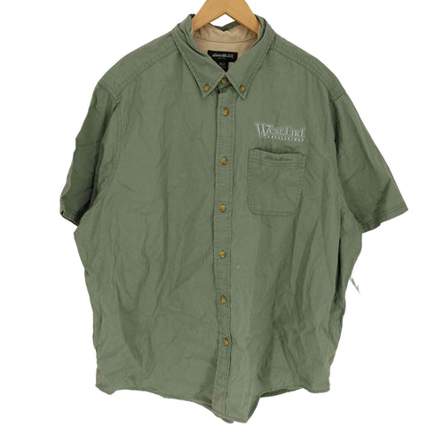 エディーバウアー Eddie Bauer ロゴ 刺繍 West End B.D S/S シャツ メンズ import:XXL