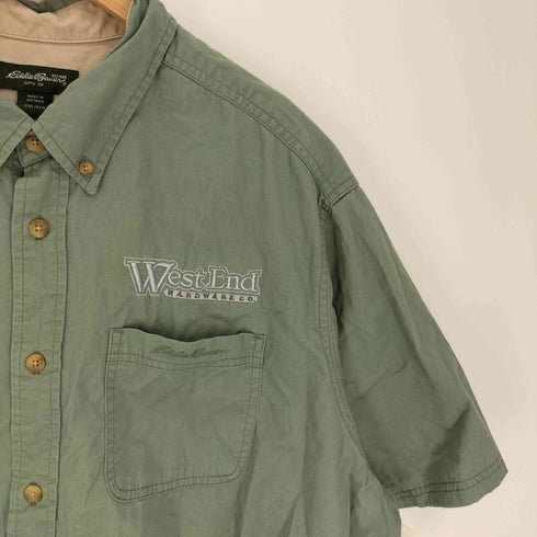 エディーバウアー Eddie Bauer ロゴ 刺繍 West End B.D S/S シャツ メンズ import:XXL